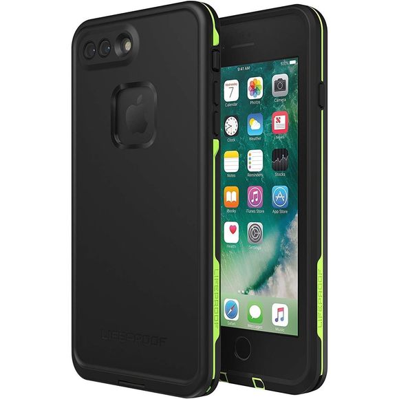 LifeProof iPhone 8 PLUS & iPhone 7 PLUS ONLY - Waterproof IP68 - Black/Lime - Picture 1 of 5